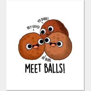 Meet-balls Funny Meatball Puns Posters and Art